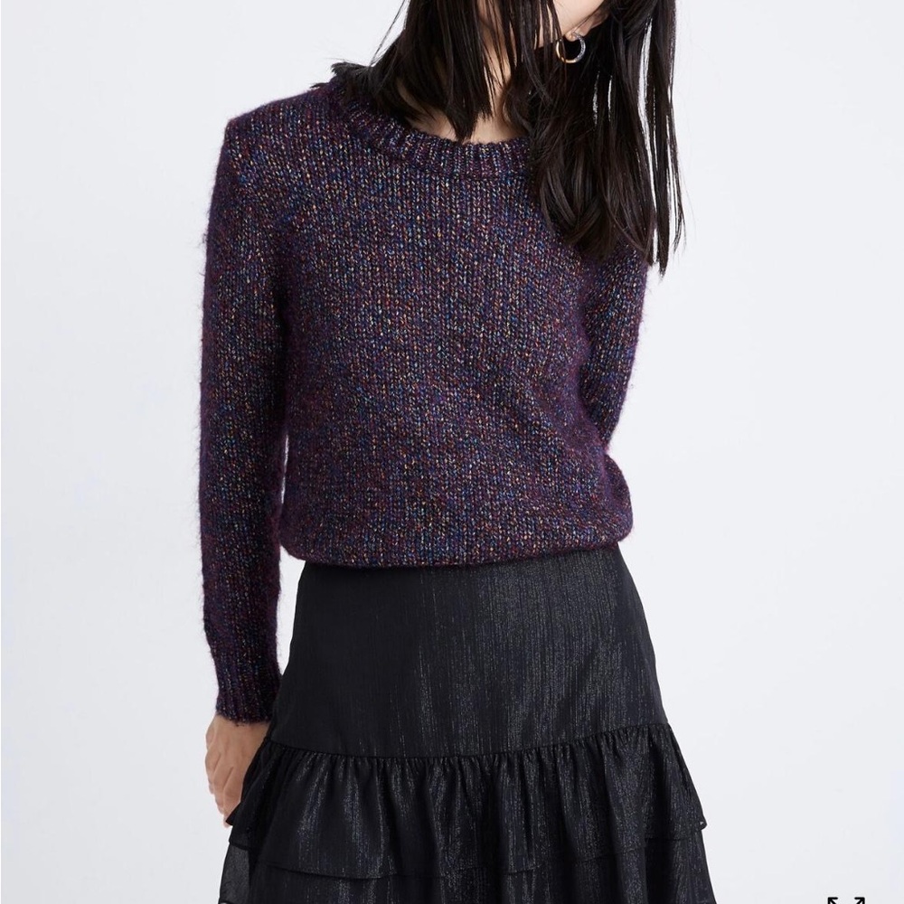 Madewell Black Ruffled Skater Mini Skirt - Picture 3 of 6